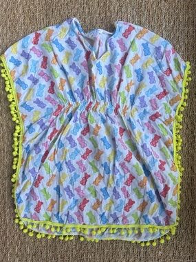 Nessi Byrd Kids Gummy Bear Pom Pom Cover-Up Dress Size 6Y